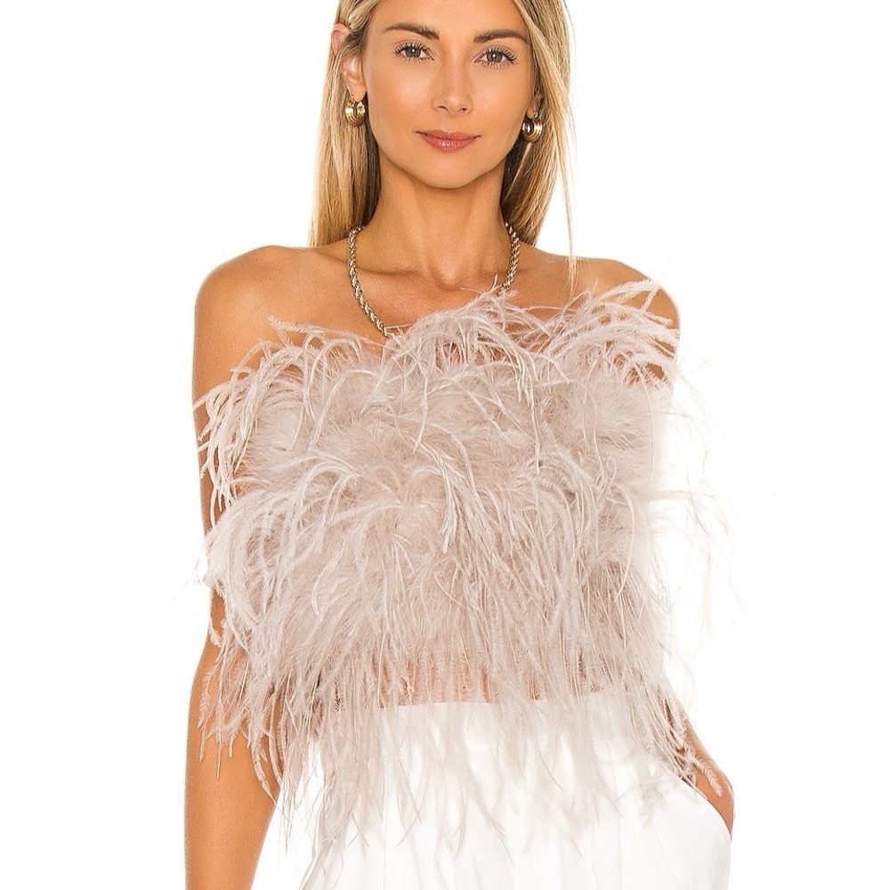 Lamarque Zaina Feather Bustier Top